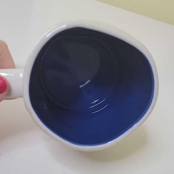 CAMPER RV LIFE USA RAE DUNN COFFEE TEA CUP MUG BLUE RED WHITE - Picture 2 of 9